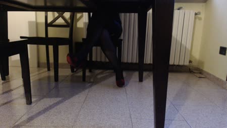 eva fetish queen - Playing With My Shoes Sitting In My Living Room Table